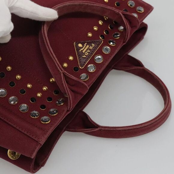 Pre Loved Prada Canapa Women Red Handbags - Picture 6 of 8